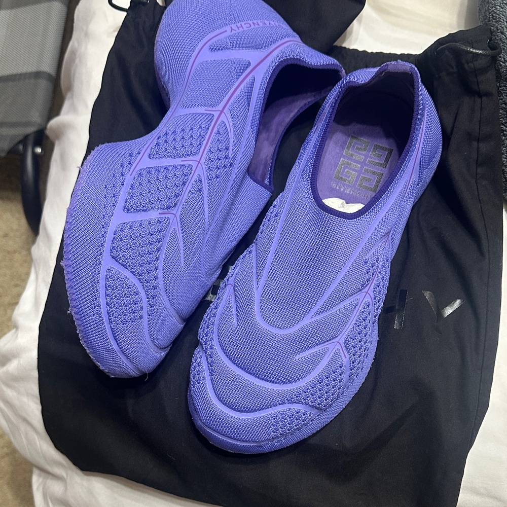 Givenchy Violet Knit Slip-On Sneakers